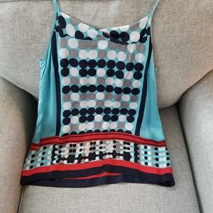CAbi silk tank with gorgeous geometric pattern sz M